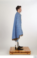  Photos Man in Historical Dress 26 16th century Blue suit Historical Clothing a poses blue cloak whole body 0015.jpg